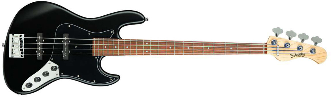 Sadowsky Vintage J/j Bass 21 Fret Alder 4c Metroline All Active Mor - Solid Black Satin - Solid body electric bass - Main picture