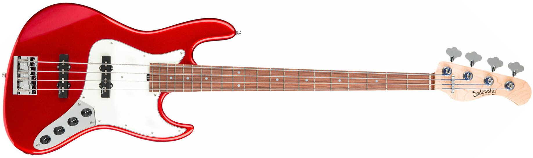 Sadowsky Vintage J/j Bass 21 Fret Alder 4c Metroline All Active Mor - Solid Candy Apple Red Metallic - Solid body electric bass - Main picture