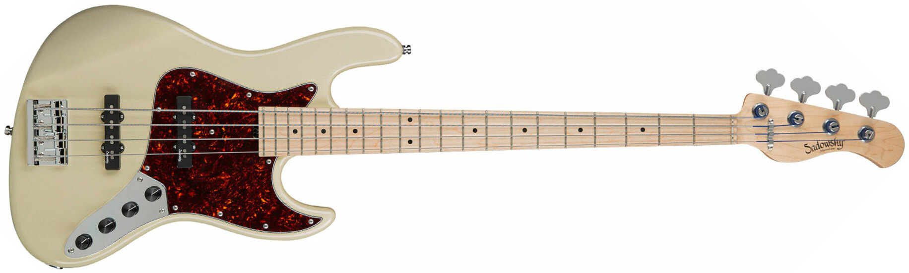 Sadowsky Vintage J/j Bass 21 Fret Ash 4c Metroline All Active Mn - Solid Olympic White - Solid body electric bass - Main picture