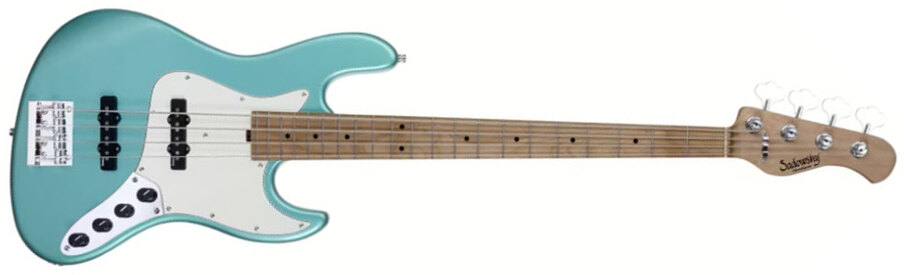 Sadowsky Vintage Jj Bass 21 Fret 4c Metroexpress V2 Mn - Sage Green Metallic - Solid body electric bass - Main picture