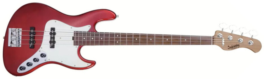 Sadowsky Vintage Jj Bass 21 Fret 4c Metroexpress V2 Pf - Candy Apple Red Metallic - Solid body electric bass - Main picture