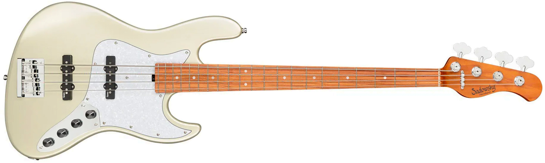 Sadowsky Vintage Jj Bass 21 Fret 4c Metroexpress V2 Pf - Champagne Metallic - Solid body electric bass - Main picture