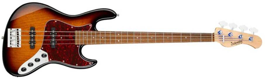 Sadowsky Vintage Jj Bass 21 Fret Alder 4c Metroline All Active Mor - '59 Burst Transparent - Solid body electric bass - Main picture