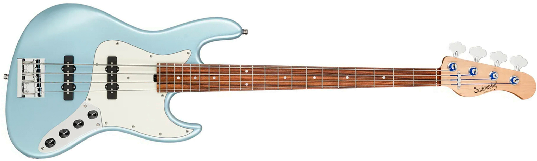 Sadowsky Vintage Jj Bass 21 Fret Alder 4c Metroline All Active Mor - Ice Blue Metallic Satin - Solid body electric bass - Main picture