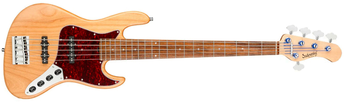 Sadowsky Vintage Jj Bass 21 Fret Alder 5c Metroline All Active Mor - Natural Transparent Satin - Solid body electric bass - Main picture