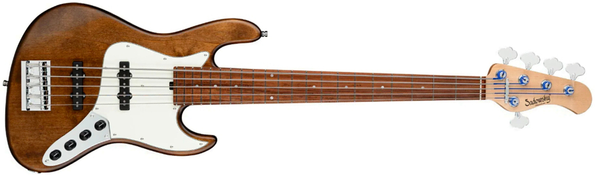 Sadowsky Vintage Jj Bass 21 Fret Alder 5c Metroline All Active Mor - Antique Tobacco Transparent Satin - Solid body electric bass - Main picture