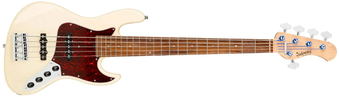 Sadowsky Vintage Jj Bass 21 Fret Alder 5c Metroline All Active Mor - Solid Olympic White - Solid body electric bass - Main picture