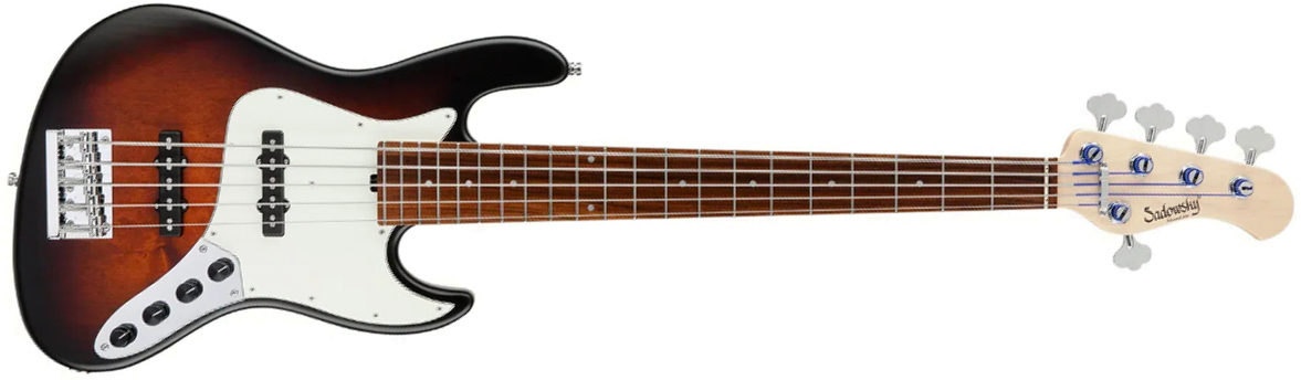 Sadowsky Vintage Jj Bass 21 Fret Alder 5c Metroline All Active Mor - Almond Sunburst Transparent Satin - Solid body electric bass - Main picture