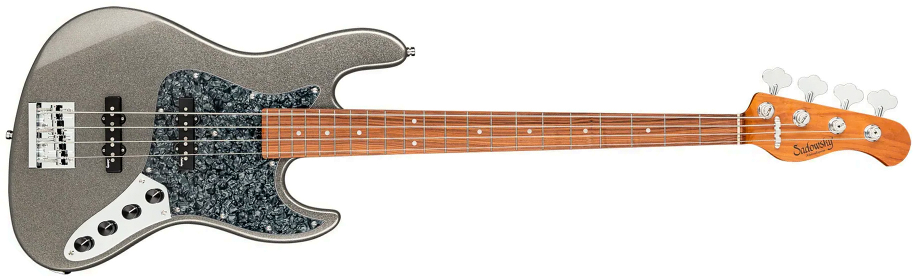 Sadowsky Vintage Jj Bass 21f 4c Metroexpress Mor - Silver Metallic - Solid body electric bass - Main picture