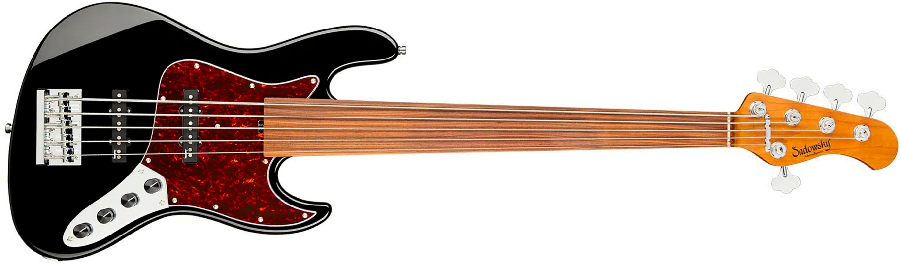 Sadowsky Vintage Jj Bass 21f 5c Fretless Metroexpress Mor - Black - Solid body electric bass - Main picture