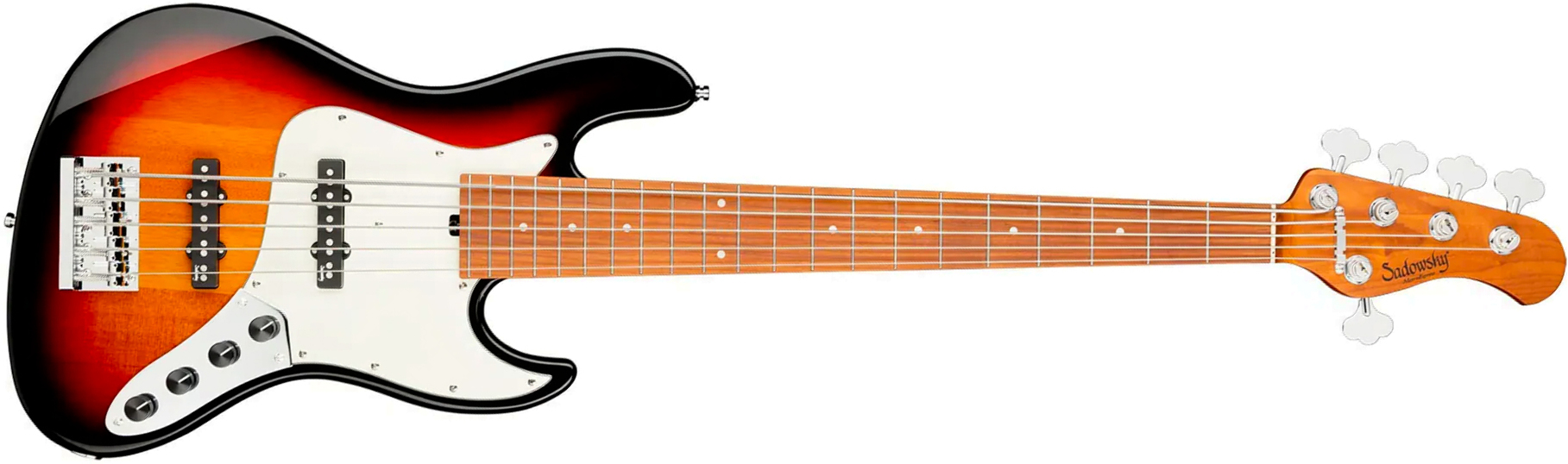 Sadowsky Vintage Jj Bass 21f 5c Metroexpress Mn - Tobacco Sunburst Transparent - Solid body electric bass - Main picture