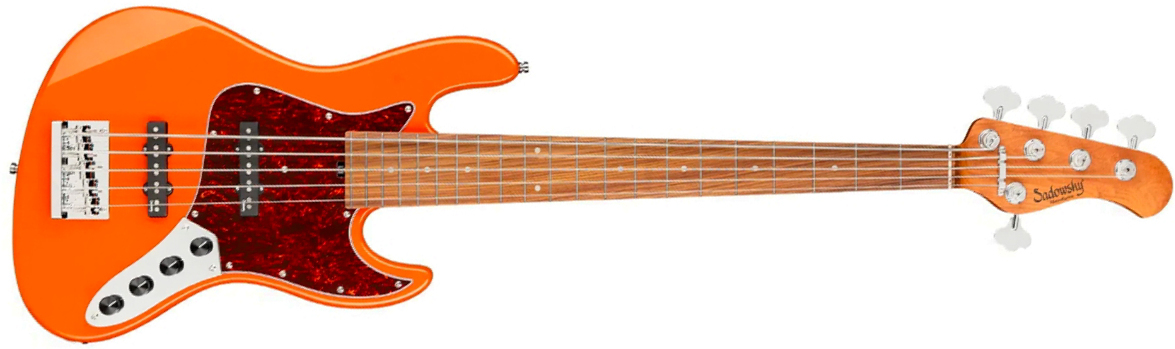 Sadowsky Vintage Jj Bass 21f 5c Metroexpress Mor - Candy Apple Orange Metallic - Solid body electric bass - Main picture