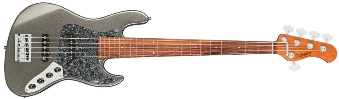 Sadowsky Vintage Jj Bass 21f 5c Metroexpress Mor - Silver Metallic - Solid body electric bass - Main picture