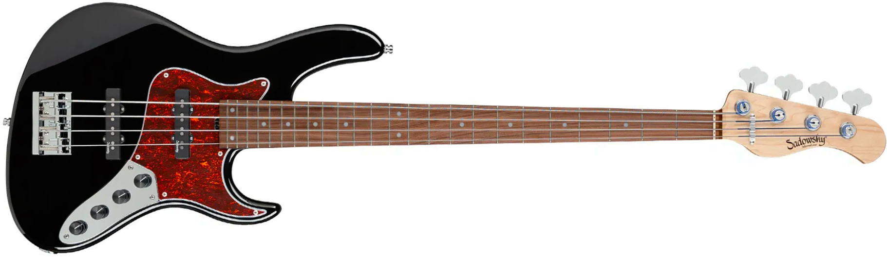 Sadowsky Vintage Jj Bass 24 Fret Alder 4c Metroline All Active Mor - Black High Polish - Solid body electric bass - Main picture