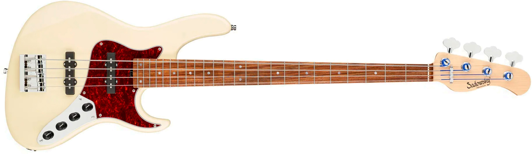 Sadowsky Vintage Jj Bass 24 Fret Alder 4c Metroline All Active Mor - Olympic White - Solid body electric bass - Main picture