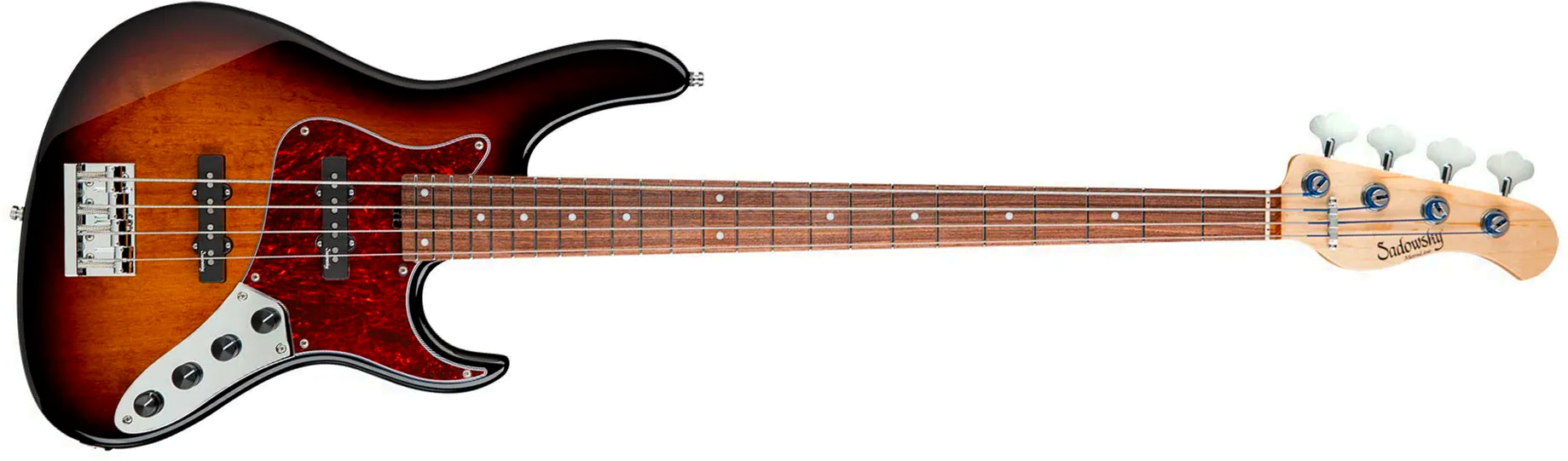 Sadowsky Vintage Jj Bass 24 Fret Alder 4c Metroline All Active Mor - '59 Burst Transparent - Solid body electric bass - Main picture