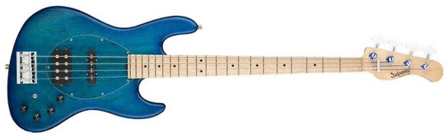 Sadowsky Vintage M/j Bass 21f Ash 4c Metroline All Active Mn - Bora Blue Burst Trans. Satin - Solid body electric bass - Main picture