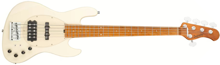 Sadowsky Vintage Mj Bass 21-fret Metroexpress 5c Mor - Olympic White - Solid body electric bass - Main picture