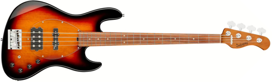 Sadowsky Vintage Mj Bass 21-fret Metroexpress Mor - Tobacco Sunburst Transparent - Solid body electric bass - Main picture
