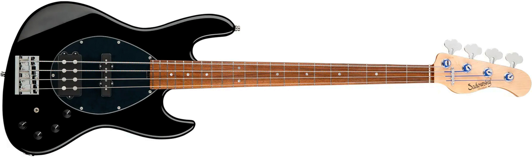 Sadowsky Vintage Mj Bass 21f Alder 4c Metroline All Active Mor - Solid Black - Solid body electric bass - Main picture