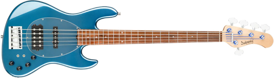 Sadowsky Vintage Mj Bass 21f Alder 5c Metroline All Active Mor - Dark Lake Placid Blue Metallic - Solid body electric bass - Main picture