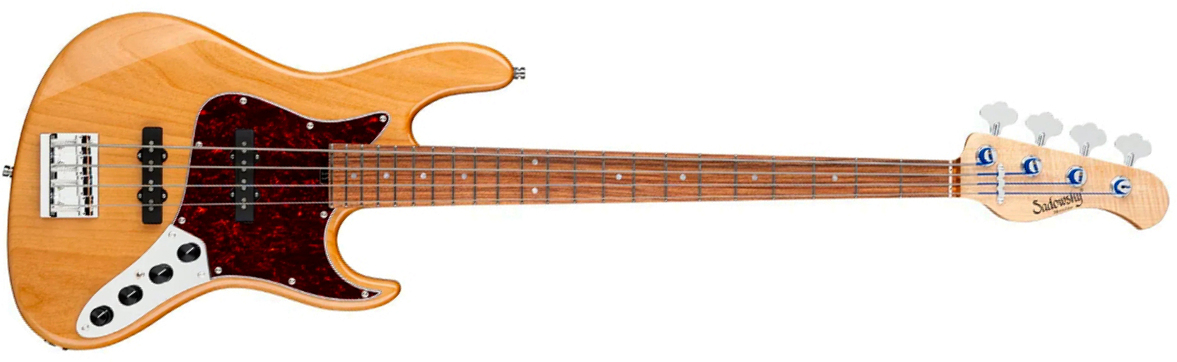Sadowsky Will Lee 22-fret Alder 4c Metroline Signature All Active Mn - Natural Transparent Gloss - Solid body electric bass - Main picture
