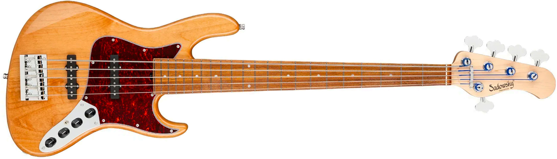 Sadowsky Will Lee 22-fret Alder 5c Metroline Signature All Active Mor - Natural Transparent - Solid body electric bass - Main picture