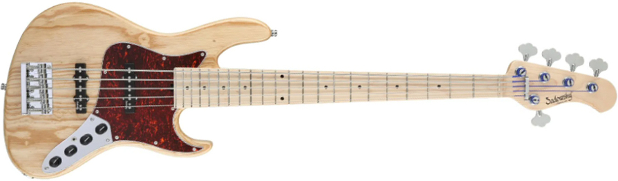 Sadowsky Will Lee 22-fret Ash 5c Metroline Signature All Active Mn - Natural Transparent - Solid body electric bass - Main picture