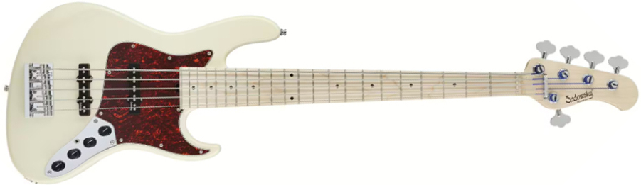 Sadowsky Will Lee 22-fret Ash 5c Metroline Signature All Active Mn - Solid Olympic White - Solid body electric bass - Main picture