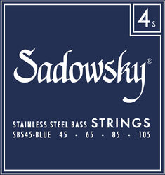 Electric bass strings Sadowsky SBS 45 Electric Bass 4-String Set Blue Label Stainless Steel 045-105 - Set of 4 strings