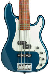 Solid body electric bass Sadowsky MetroLine 21-Fret Hybrid P/J Bass Alder 5 (Germany, MOR) - Dark lake placid blue metallic