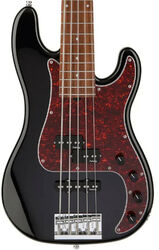 Solid body electric bass Sadowsky Metroline 21-Fret Hybrid P/J Bass Alder (5-String, Germany, MOR) - Solid Black High Polish
