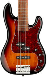 Solid body electric bass Sadowsky Metroline 21-Fret Hybrid P/J Bass Alder (5-String, Germany, MOR) - '59 Burst Transparent 