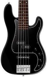 Solid body electric bass Sadowsky Metroline 21-Fret Hybrid P/J Bass Alder (5-String, Germany, MOR) - Solid Black Satin