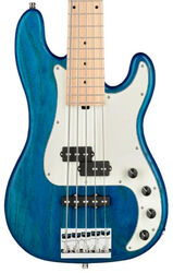 Solid body electric bass Sadowsky MetroLine 21-Fret Hybrid P/J Bass Ash (5-String, Germany, MN) - Ocean Blue Transparent Satin