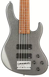 Solid body electric bass Sadowsky Metroexpress 24-Fret Modern Bass 5-String (MOR) - Solid silver metallic
