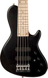 MetroLine 24-Fret Single Cut Bass Ash 5-String (Germany, MN) - Satin Black Pearl
