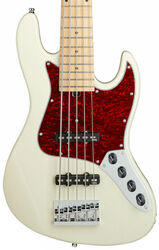 Solid body electric bass Sadowsky MetroExpress 21-Fret Vintage J/J Bass 5 (MN) - Olympic white