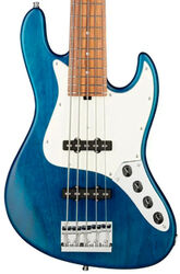Solid body electric bass Sadowsky MetroLine 21-Fret Vintage J/J Bass Alder (5-String, Germany, Morado) - Ocean Blue Transparent Satin
