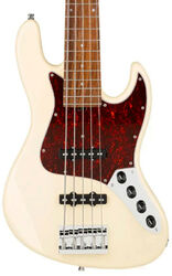 Solid body electric bass Sadowsky MetroLine 21-Fret Vintage J/J Bass Alder (5-String, Germany, Morado) - Solid Olympic White
