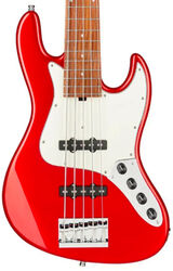 Solid body electric bass Sadowsky MetroLine 21-Fret Vintage J/J Bass Alder (5-String, Germany, Morado) - Candy Apple Red Metallic