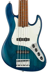 Solid body electric bass Sadowsky MetroLine 21-Fret Vintage J/J Bass Alder (5-String, Germany, Morado) - Bora Blue Burst Transparent Satin