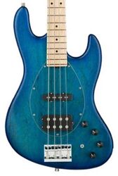 MetroLine 21-Fret Vintage M/J Bass Ash 4-String (Germany, MN) - bora blue burst trans. satin