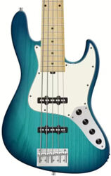 Solid body electric bass Sadowsky Will Lee MetroLine 22-Fret Swamp Ash 5-String (GER, MN) - Bora blue burst transparent satin