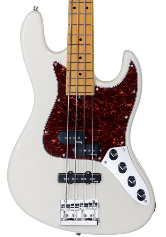 Solid body electric bass Sadowsky MetroExpress 21-Fret Hybrid P/J Bass V2 4-String (MN) - Olympic white