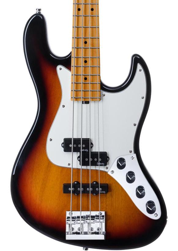 Solid body electric bass Sadowsky MetroExpress 21-Fret Hybrid P/J Bass V2 4-String (MN) - Tobacco burst