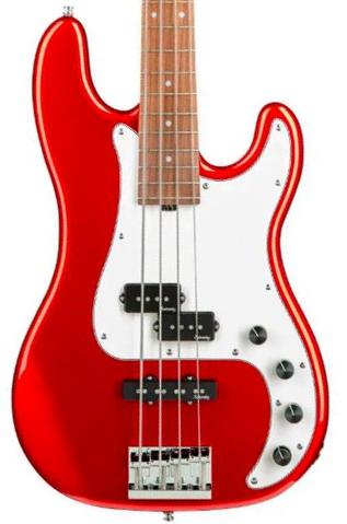 Metroline 21-Fret Hybrid P/J Bass Alder (4-String, Germany, MOR) - solid candy apple red metallic