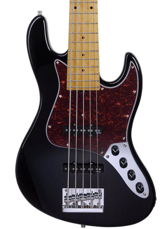 Solid body electric bass Sadowsky MetroExpress 21-Fret Standard J/J Bass V2 5-String (MN) - black pearl