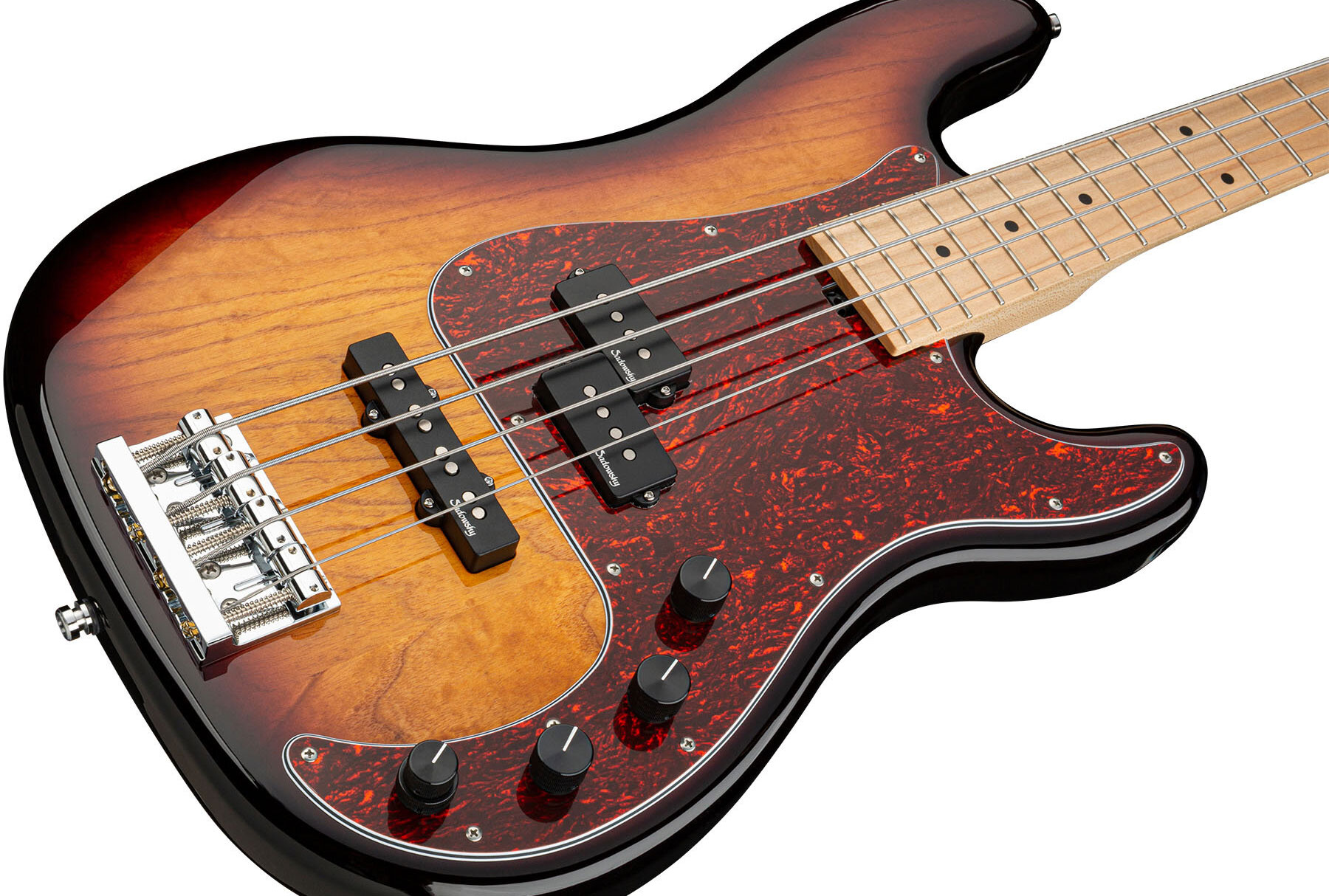 Sadowsky Hybrid P/j Bass 21 Fret Ash 4c Metroline All Active Mn - '59 Burst Transparent - Solid body electric bass - Variation 2