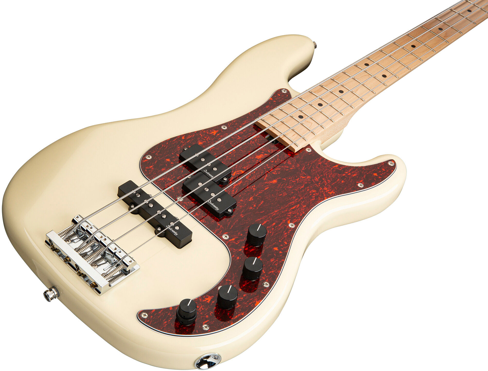 Sadowsky Hybrid P/j Bass 21 Fret Ash 4c Metroline All Active Mn - Solid Olympic White - Solid body electric bass - Variation 2